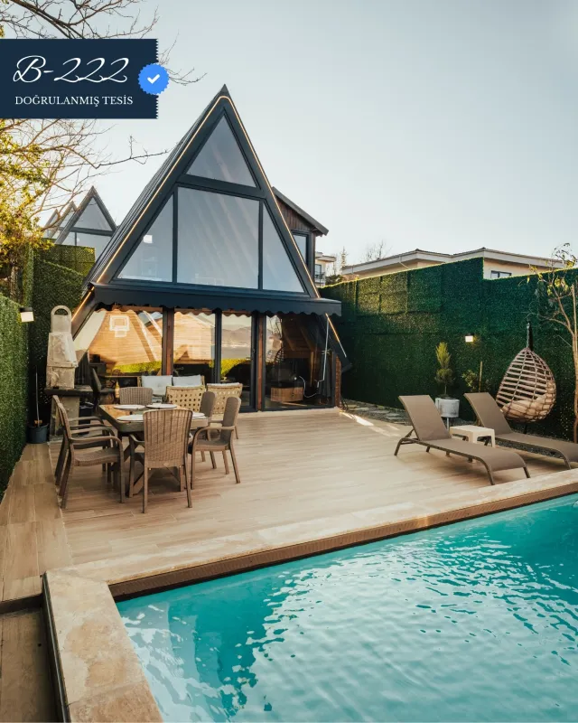 Sapanca Ünlüce Bungalov Sıcak havuz ve jakuzi